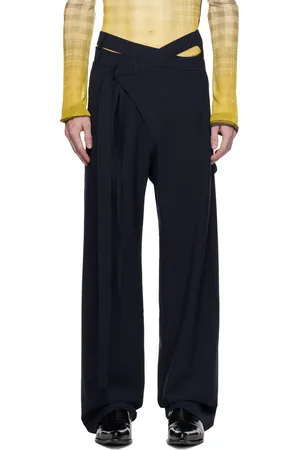 OTTOLINGER Pantalon bleu marine à assemblage portefeuille