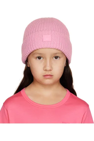 Acne Studios Enfant | Bonnet rose à écusson