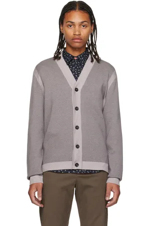 Paul Smith Cardigan mauve à logo de zèbre à rayures