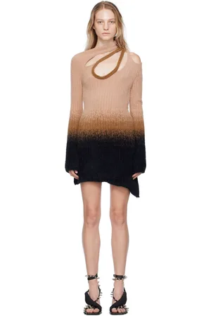 OTTOLINGER Robe courte rose et noir à découpes