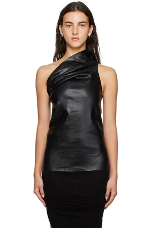 Rick Owens Débardeur Athena noir en denim
