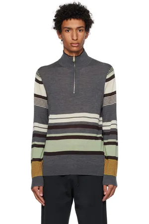 Paul Smith Pull gris à rayures