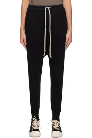 Rick Owens Pantalon de détente noir à cordon coulissant