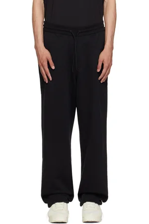 Y-3 Pantalon de survêtement droit noir