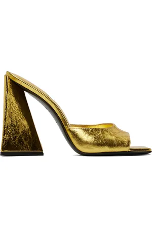 The Attico Mules Devon dorées