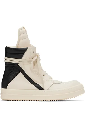 Rick Owens Enfant | Baskets Geobasket blanc cassé et noir
