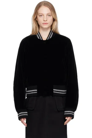We11 Done Blouson aviateur Stadium noir