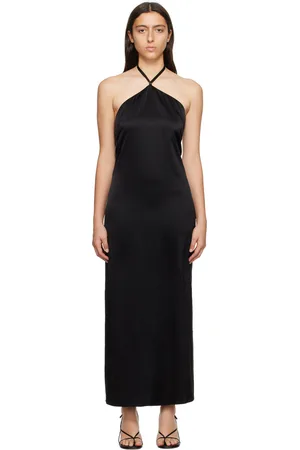 Filippa K Robe longue noire à dos ouvert