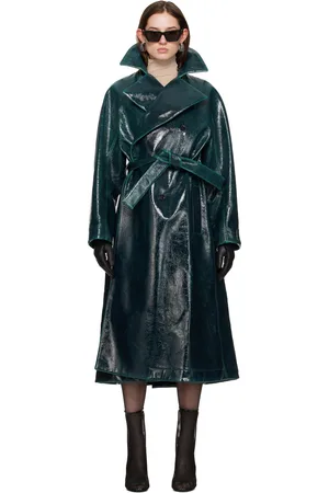 Alaïa Trench lustré bleu