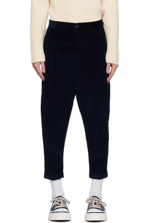 Ami Pantalon carotte surdimensionné bleu marine
