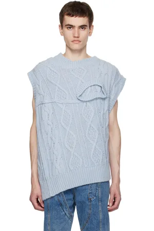 Feng Chen Wang Gilet étagé bleu