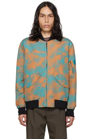 Paul Smith Blouson aviateur graphique bleu et orange