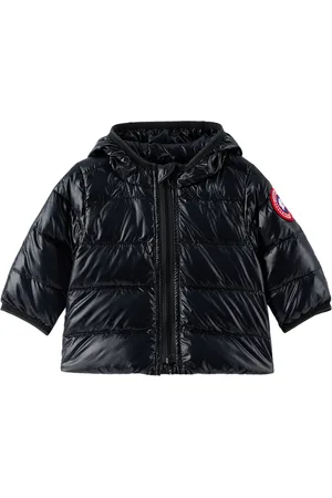 Canada Goose Bébé | Blouson Crofton noir rembourré en duvet à capuche