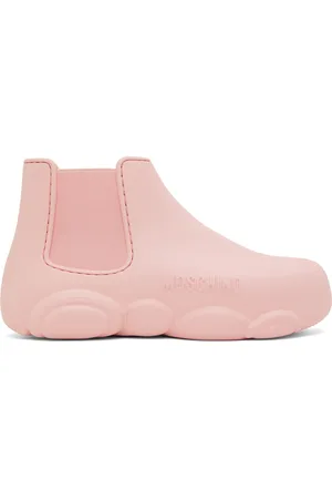Moschino Bottines roses en caoutchouc
