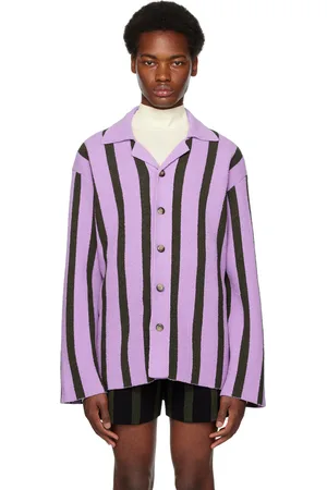 Nanushka Chemise Almar mauve et kaki