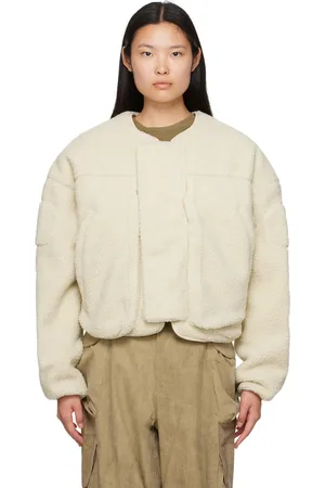Entire Studios Blouson blanc cassé en molleton