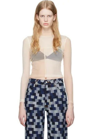 ECKHAUS LATTA Col roulé blanc cassé et beige exclusif à SSENSE