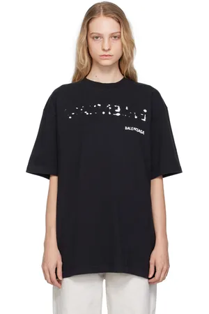 Balenciaga T-shirt noir à images à logo