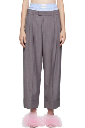 Alexander Wang Pantalon étagé gris