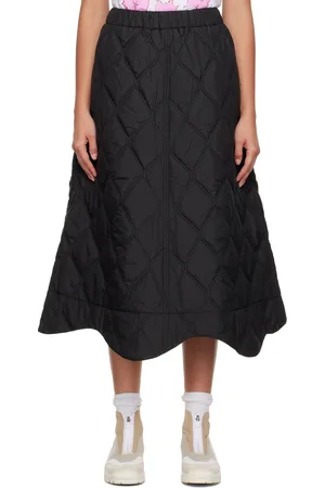 Ganni Jupe midi matelassée noire