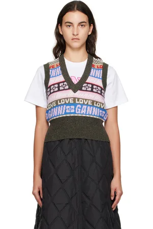 Ganni Gilet graphique multicolore