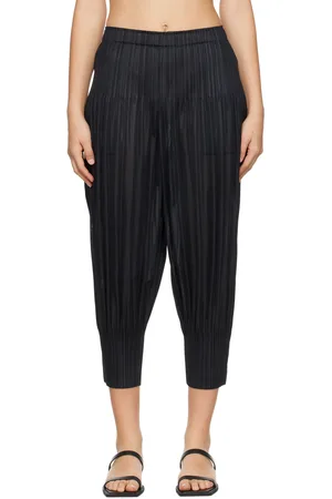PLEATS PLEASE ISSEY MIYAKE Pantalon Fluffy Basics noir