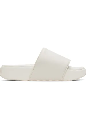 Y-3 Sandales à enfiler blanc cassé à plateforme