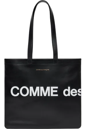Comme des Garçons Cabas noir à logos imprimés