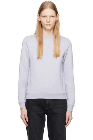 Maison Kitsuné Pull molletonné gris à logo