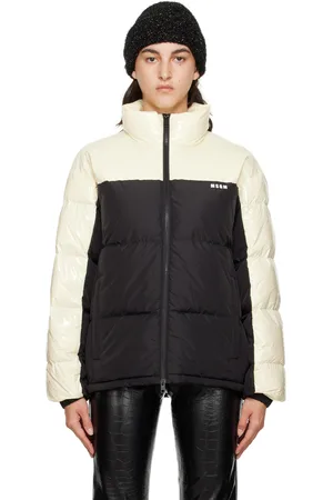 Msgm Blouson noir et blanc rembourré en duvet