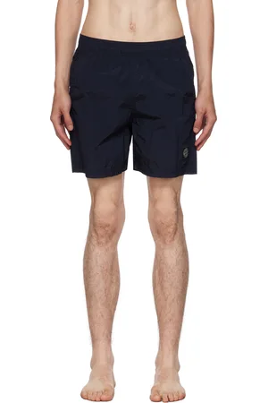 Stone Island Maillot de bain bleu marine à double teinture