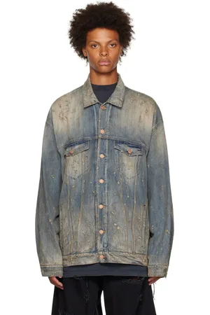 Balenciaga Blouson surdimensionné bleu en denim