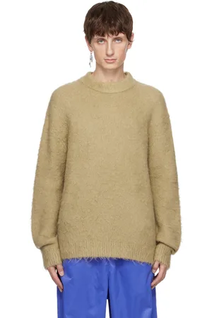 Acne Studios Pull beige à col ras du cou