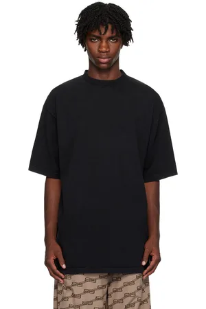 Balenciaga T-shirt noir à logo en pierres du Rhin