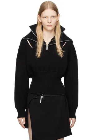 HELIOT EMIL Col roulé noir à col étagé