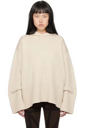 Totême Pull à capuche beige