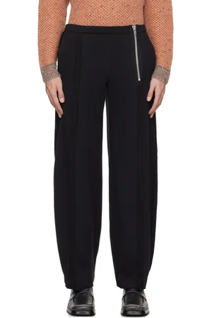 ECKHAUS LATTA Pantalon noir à coutures visibles