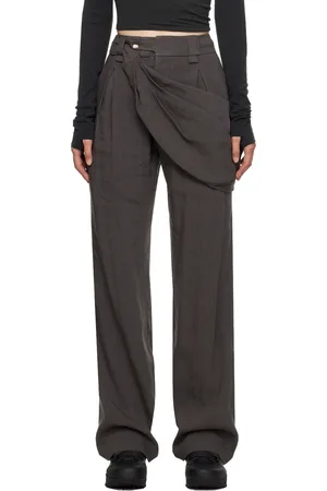 Hyein Seo Pantalon gris à sac-ceinture