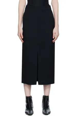 Totême Jupe midi bleu marine à fente