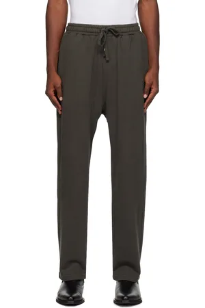 Izzue Pantalon de survêtement gris à bords bruts