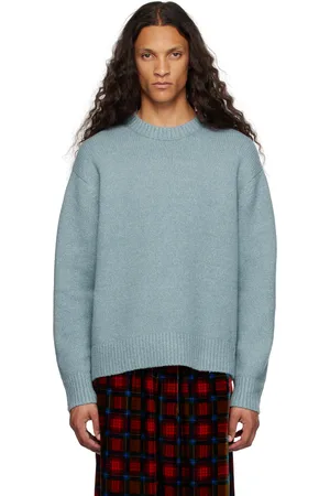 Acne Studios Pull bleu à col ras du cou