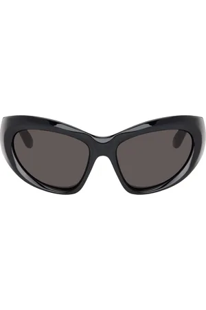 Balenciaga Lunettes de soleil Wrap D-Frame noires
