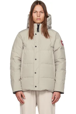 Canada Goose Blouson Wyndham beige rembourré en duvet