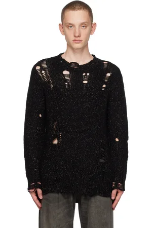R13 Pull grunge noir