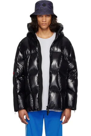 Moncler Blouson Beiser noir rembourré en duvet - Moncler x adidas Originals