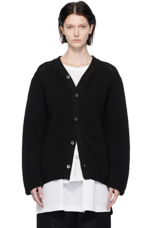 Comme des Garçons Cardigan noir à ornement tressé