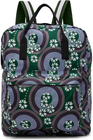 Marni Enfant | Sac à dos mauve et vert à motif graphique