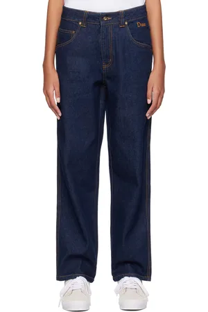 DIME Jean bleu marine à logo brodé