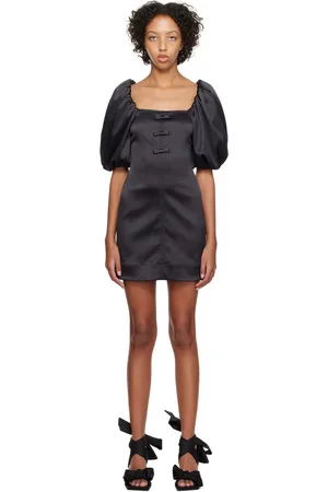 Ganni Robe courte noire à boucles