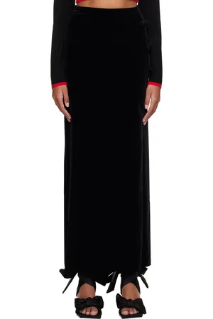 Ganni Jupe longue noire à boucles